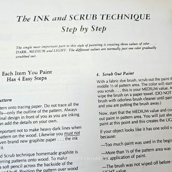 Vtg Corrine's Rural Rustics Ink and Scrub Painting Grace Herr Publications 9316 - Picture 4 of 11